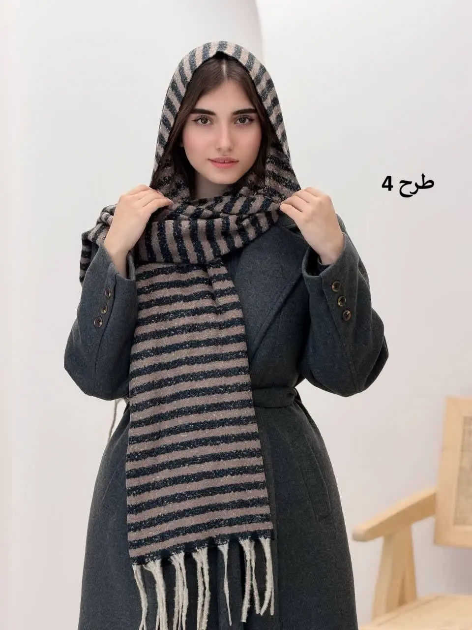 3933- شال موهر زبرا